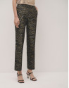 Straight jacquard golden waves pants - Woman | Roberto Verino