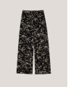Black and beige floral print palazzo pants | Roberto Verino