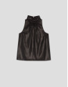 Top cuello halter lamé negro - Sale - PV2025 | Roberto Verino