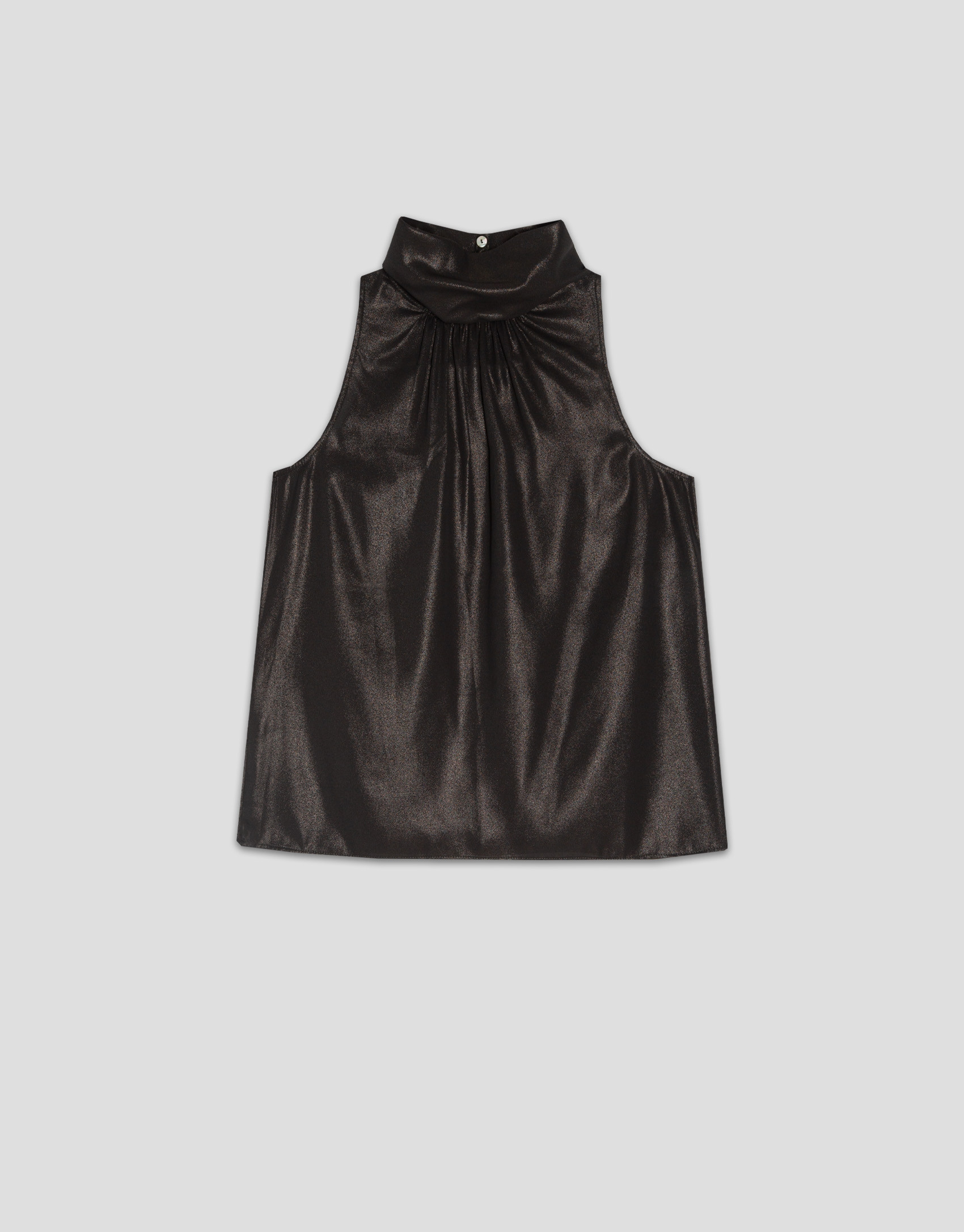 Black lamé halter neck top - Sale - SS2025 | Roberto Verino