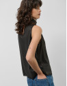 Top cuello halter lamé negro - Sale - PV2025 | Roberto Verino