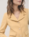 Short mustard crepe jacket - Woman - SS2024 | Roberto Verino