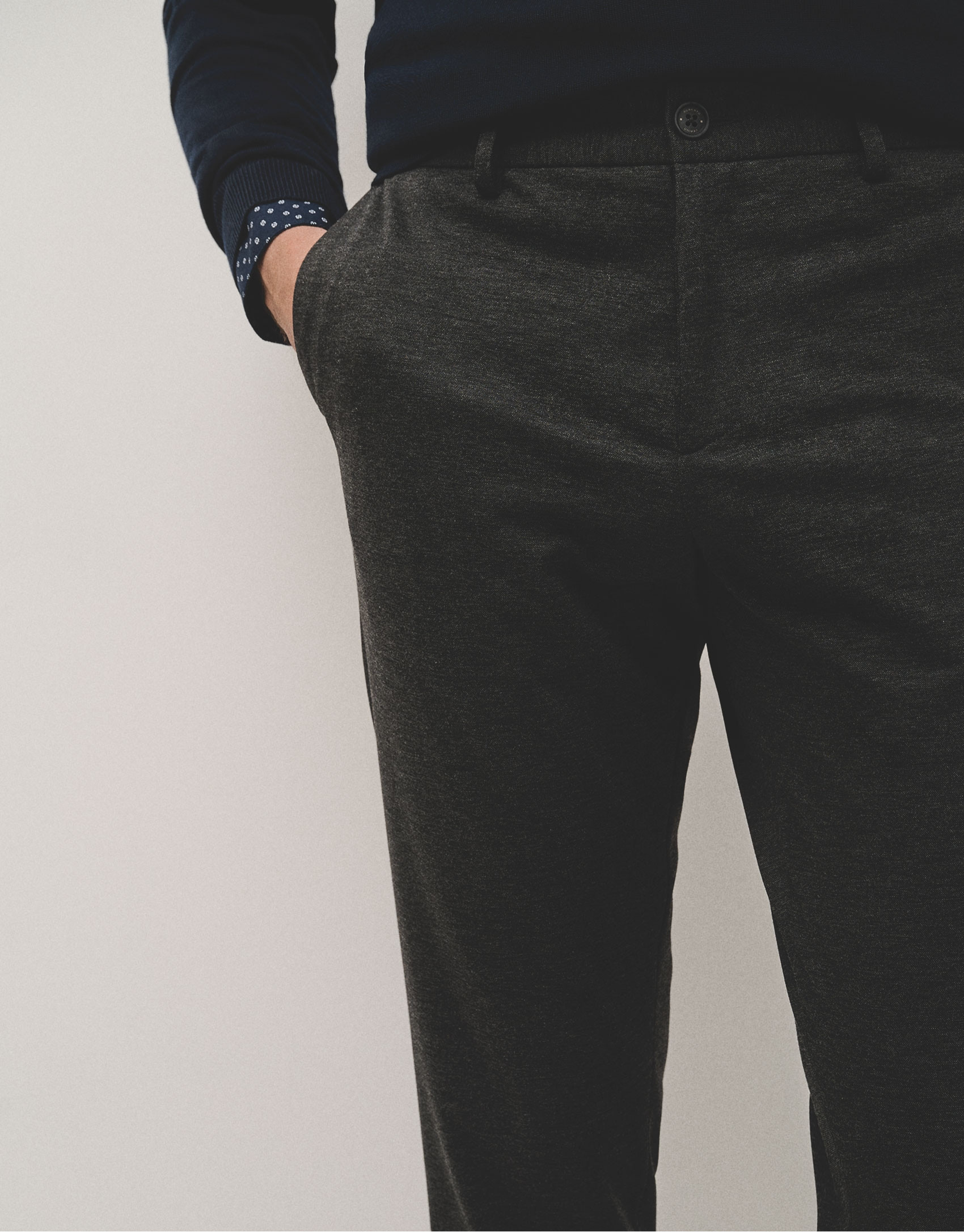 Pantalón separate punto roma gris oscuro | Roberto Verino