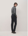 Navy blue blunt knit trousers separate - Man | Roberto Verino