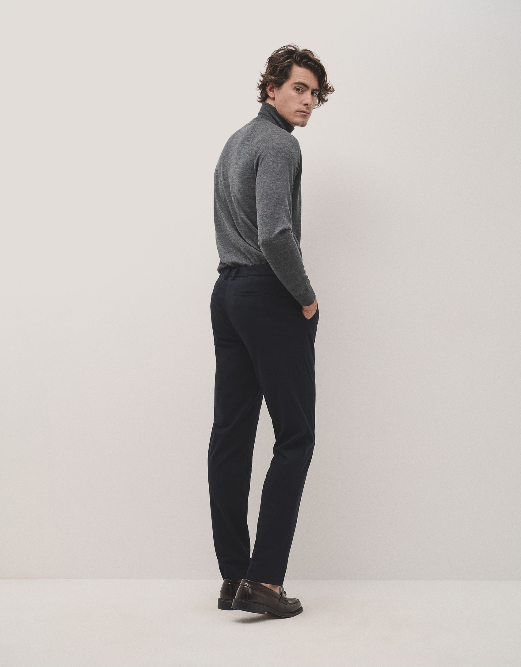 Pantalón separate punto roma marino - Hombre | Roberto Verino
