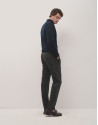 Dark grey blunt knit trousers - Man - AW2024 | Roberto Verino
