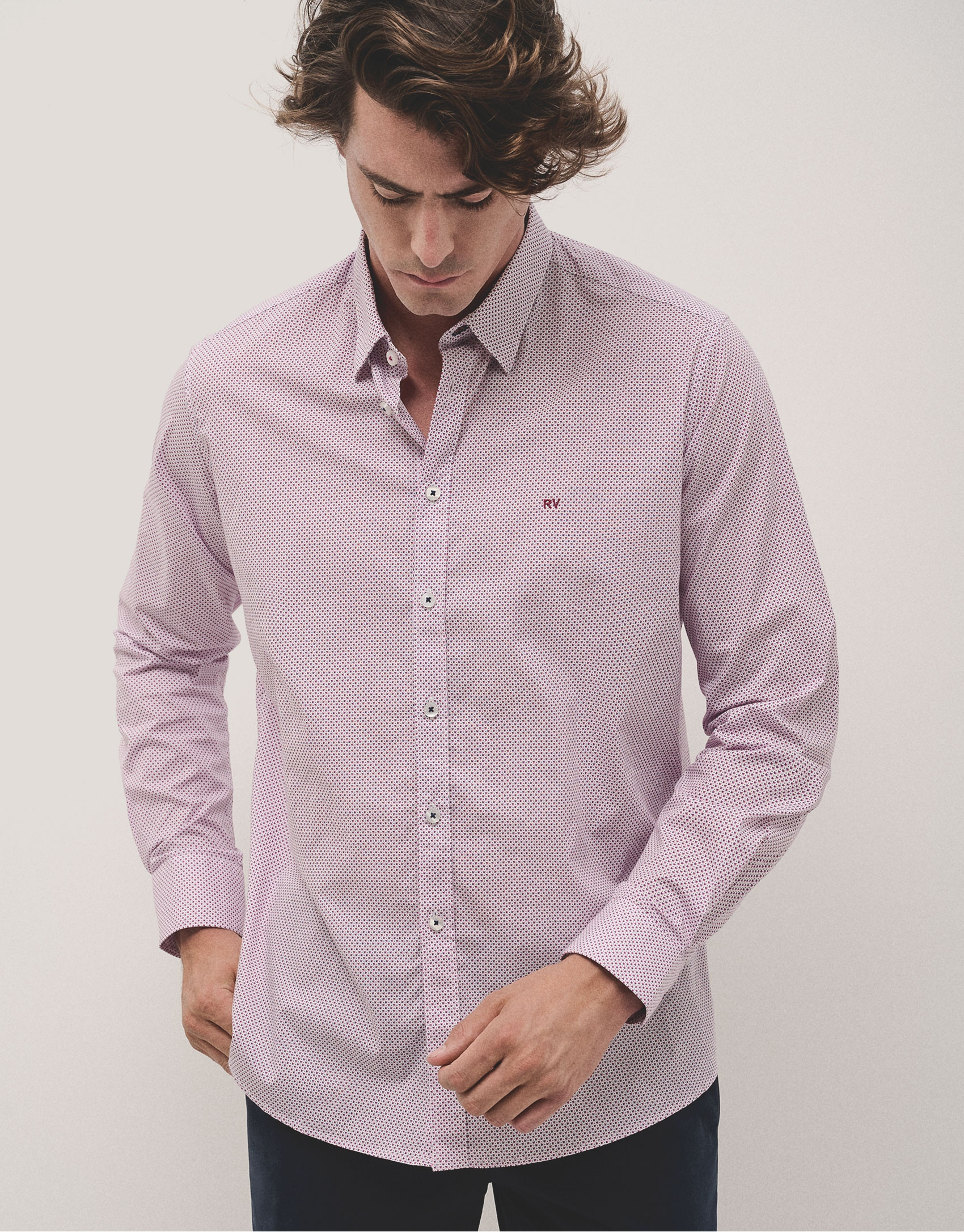 Camisa sport regular estampado hojas tonos ... | Roberto Verino