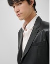 Black leather jacket - Man - SS2025 | Roberto Verino