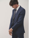 Traje half canvas slim fit microcuadros tonos... | Roberto Verino