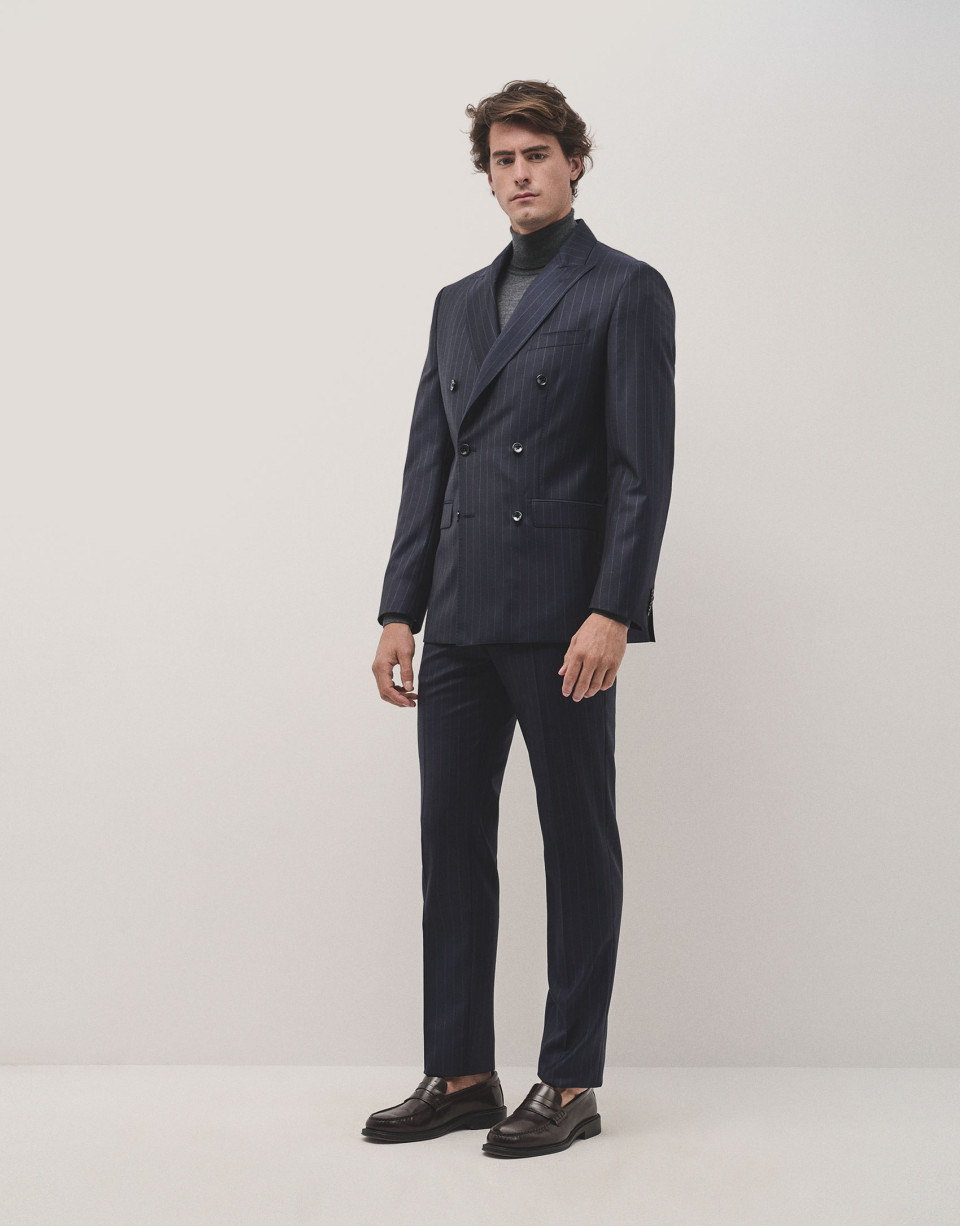 Traje half canvas raya diplomática marino | Roberto Verino