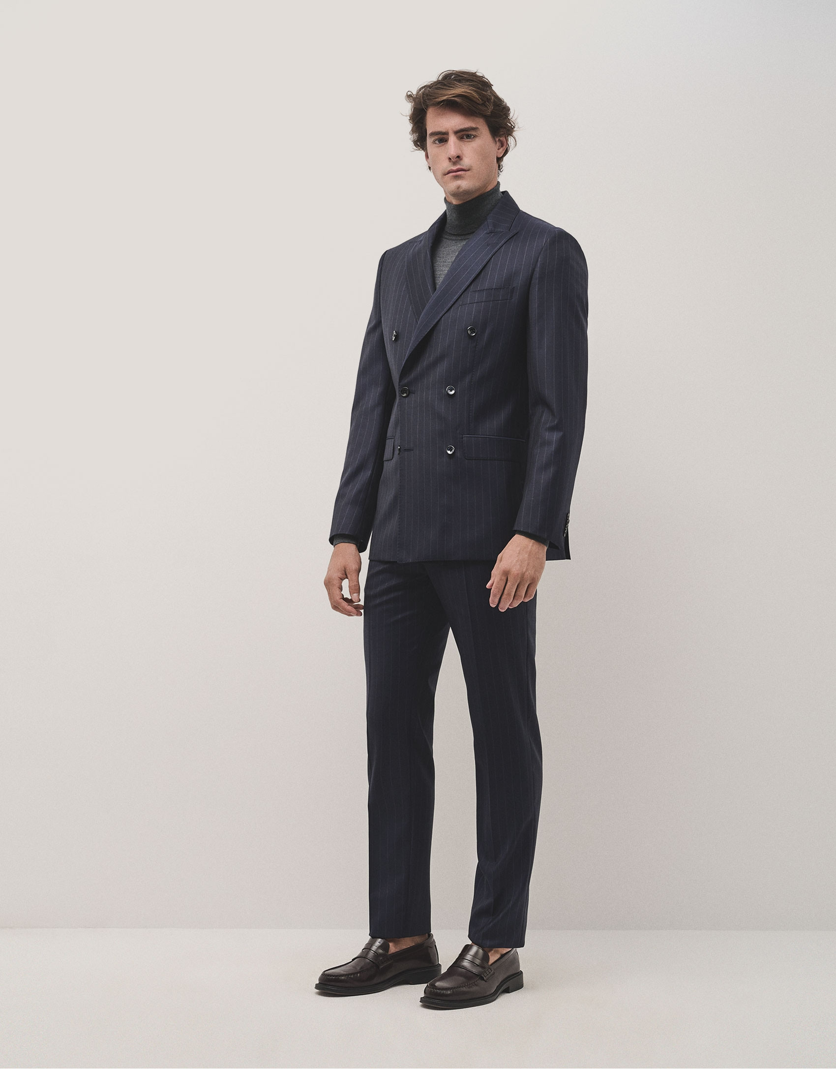 Traje half canvas raya diplomática marino | Roberto Verino