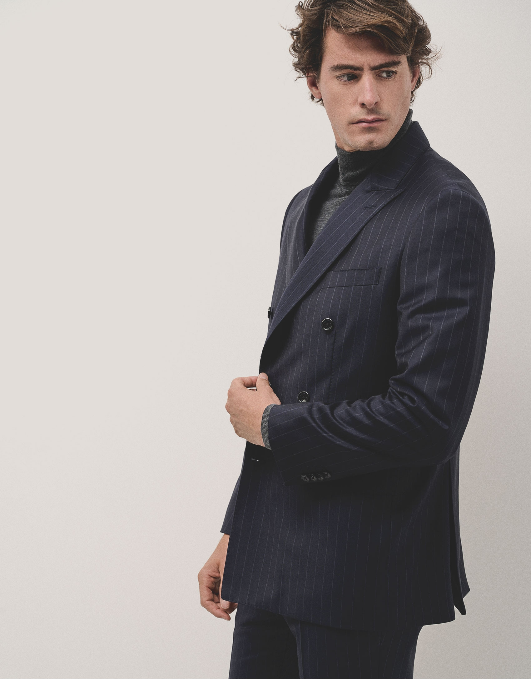 Traje half canvas raya diplomática marino | Roberto Verino