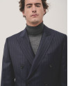 Half canvas pinstripe suit navy - Man - AW2024 | Roberto Verino