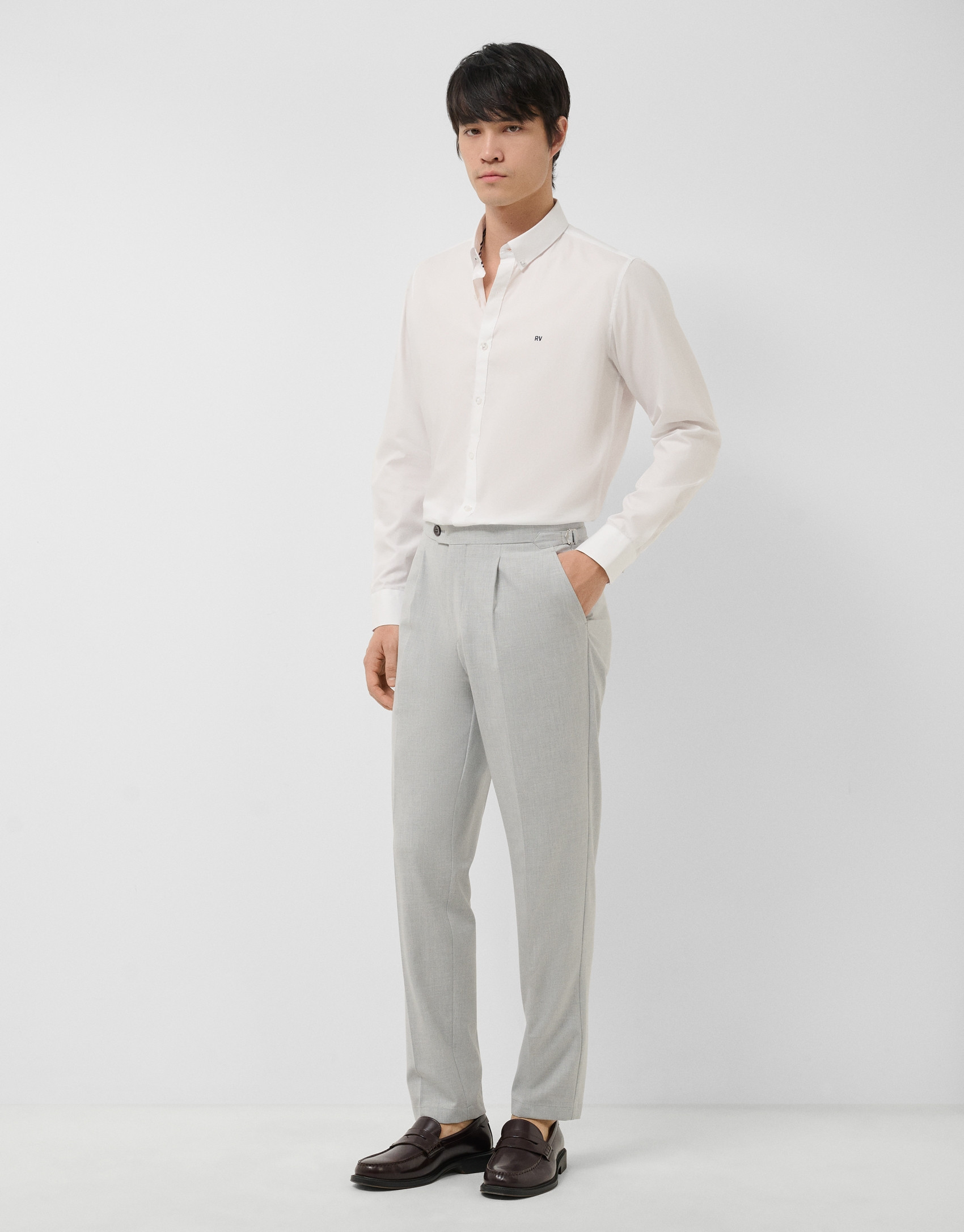 Camisa sport regular oxford blanco óptico