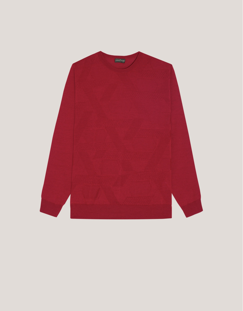 Jersey cuello redondo rojo