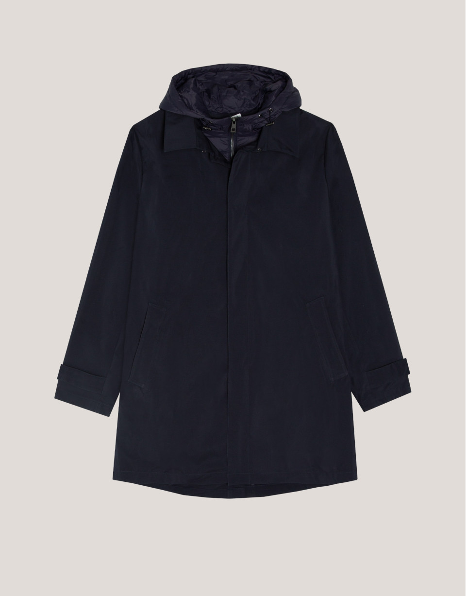 Gabardina con pechera desmontable marino