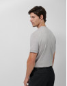 Camiseta algodón doble mercerizado gris melange
