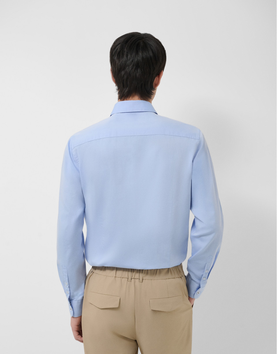 Camisa sport regular oxford celeste