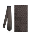 Brown white-square tie
