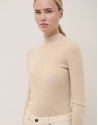 Jersey cuello chimenea lana y seda con ... | Roberto Verino