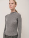 Jersey cuello chimenea lana y seda con ... | Roberto Verino
