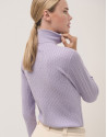 Jersey punto trenzado lila - Mujer - OI2024 | Roberto Verino