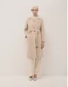 Abrigo largo oversize doble faz beige - Mujer | Roberto Verino