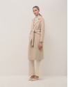 Abrigo largo oversize doble faz beige - Mujer | Roberto Verino