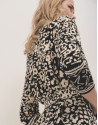 Long black and white lurex knitted cardigan | Roberto Verino