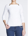 Camiseta blanca acanalada. 