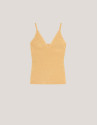 Knit and crochet straps top yellow - Woman | Roberto Verino