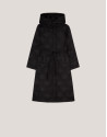 Long black diamond quilted coat  - Woman | Roberto Verino
