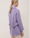 Lilac three-quarter double-faced coat - Woman | Roberto Verino