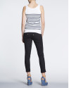 Navy sailor print halter top 