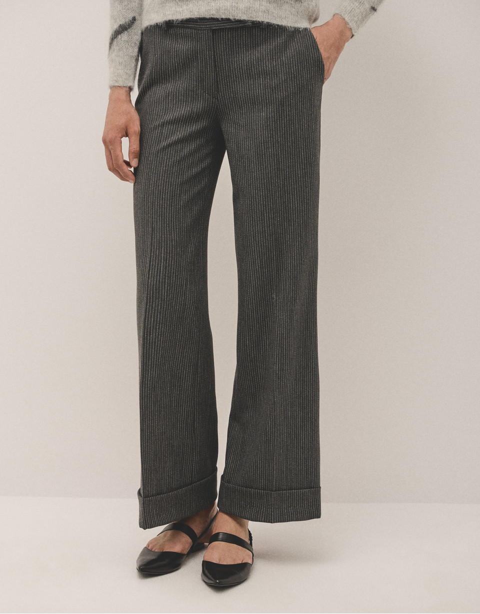 Grey tailored herringbone and discontinuous ... | Roberto Verino