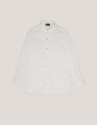 Blusa oversize algodón satinado blanco con ... | Roberto Verino