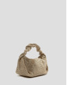 Bolso de mano Ariana Cristal Mesh dorado