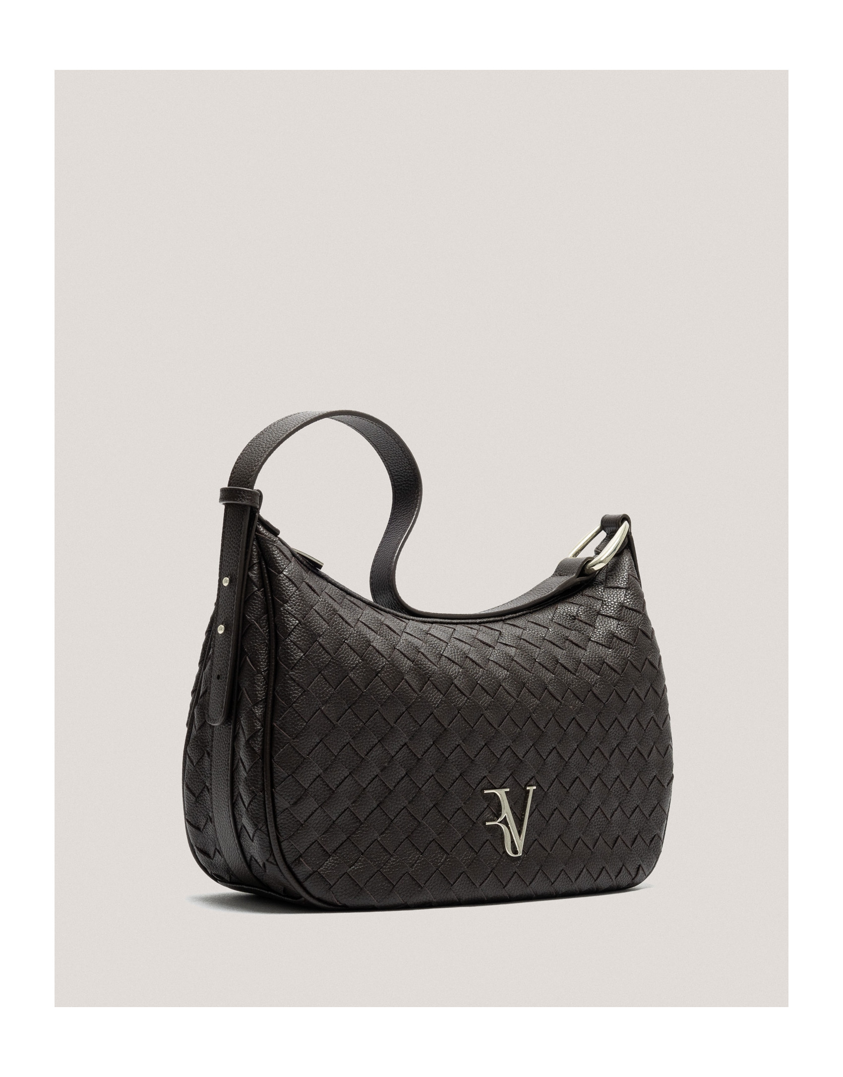 Bolso de hombro Erea Moon Maxi piel trenzada ... | Roberto Verino