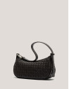 Bolso de hombro Erea Moon piel trenzada marrón | Roberto Verino