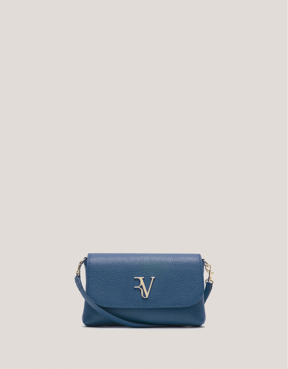 Blue leather Rita handbag - Woman - AW2024 | Roberto Verino