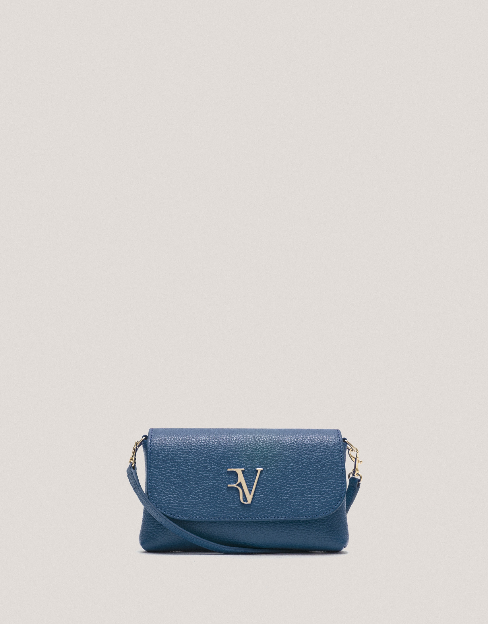Bolso de mano Rita piel azul - Mujer - OI2024 | Roberto Verino