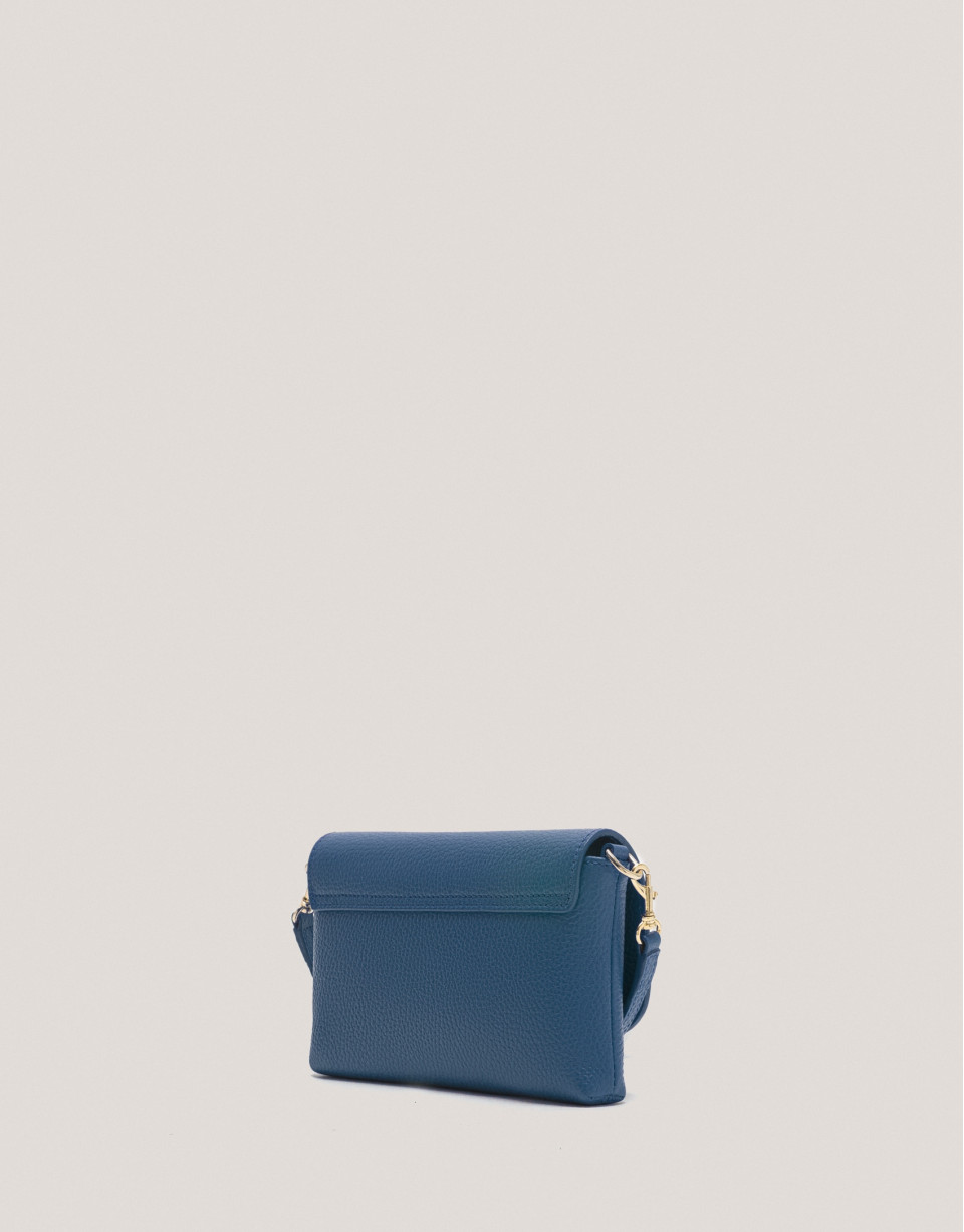 Blue leather Rita handbag - Woman - AW2024 | Roberto Verino