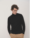 Black wool turtle neck sweater - Man - AW2024 | Roberto Verino