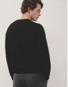 Black structured wool sweater - Man - AW2024 | Roberto Verino