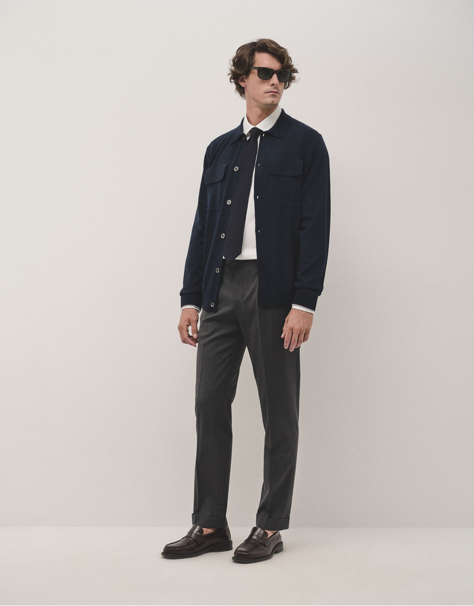 Chaqueta azul marino con bolsillos - Hombre | Roberto Verino