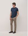 Mink dyed chino trousers - Man - AW2024 | Roberto Verino