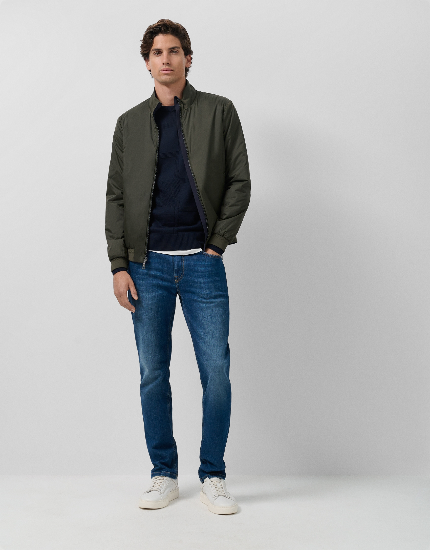 Pantalón denim regular azul medio - Mid Season | Roberto Verino