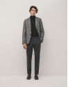 Dark grey dress trousers with turn-up hem - Man | Roberto Verino