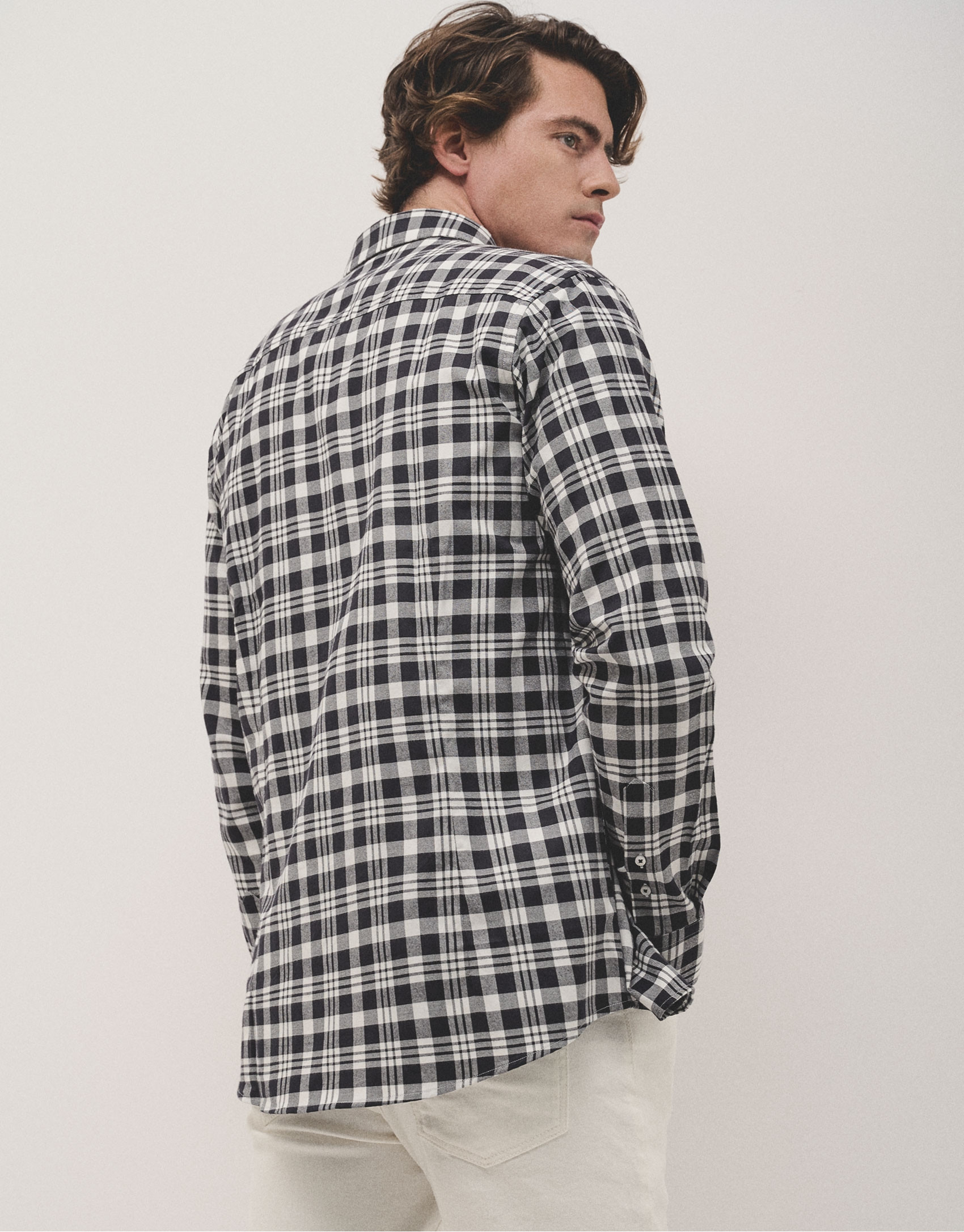 Black and white checked sport shirt - Man | Roberto Verino