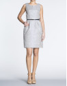 Blue dot dress with slits